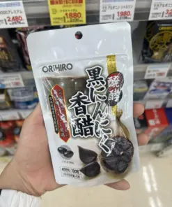 Viên Uống Tỏi Đen Giấm Đen Orihiro Fermented Black Garlic & Black Vinegar – Túi 180 Viên (Nhật Bản)