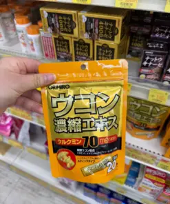 Bột Cốm Nghệ Giải Rượu Bảo Vệ Gan Orihiro Ukon Concentrated Extract Curcumin 70mg – Túi 20 Gói (Nhật Bản)