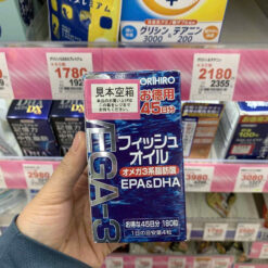 Viên uống dầu cá Omega-3 Orihiro EPA DHA Nhật Bản 180 viên