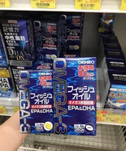 Viên uống dầu cá Omega-3 Orihiro EPA DHA Nhật Bản 180 viên Viên uống dầu cá Omega-3 Orihiro EPA DHA Nhật Bản 180 viên - Yêu Hàng Ngoại