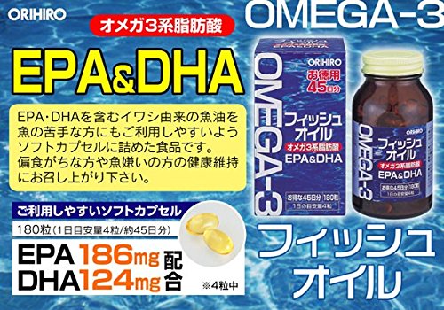 Viên uống dầu cá Omega-3 Orihiro EPA DHA Nhật Bản 180 viên Viên uống dầu cá Omega-3 Orihiro EPA DHA Nhật Bản 180 viên - Yêu Hàng Ngoại