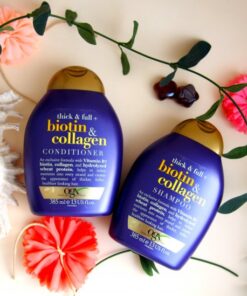 Bộ dầu gội xả mọc tóc Biotin Collagen Ogx Thick & Full Shampoo