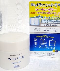 Kem dưỡng trắng da Kose White 6 in 1 Moisture Mild Perfect Gel 100g