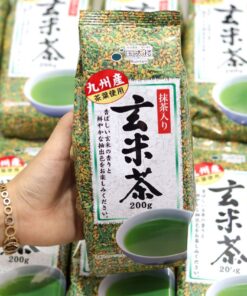 Trà xanh matcha gạo lứt rang Genmaicha Nhật Bản 200g