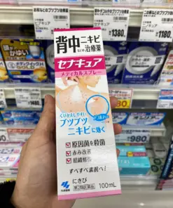 Chai Xịt Hỗ Trợ Giảm Mụn Lưng Ngực Kobayashi SenaCure – Chai 100ml (Nhật Bản)