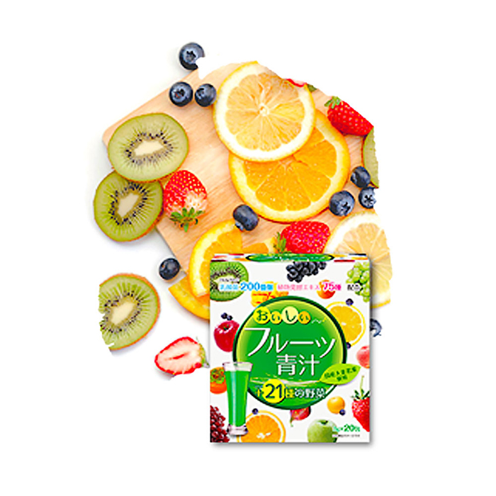 Bột lúa mạch non rau xanh trái cây Yuwa Nhật Bản Bột lúa mạch non rau xanh trái cây Yuwa Nhật Bản - Yêu Hàng Ngoại