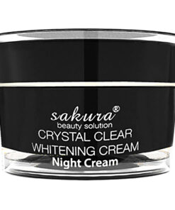 Kem hỗ trợ nám trắng da Sakura Crystal Clear Whitening Night Cream ban đêm