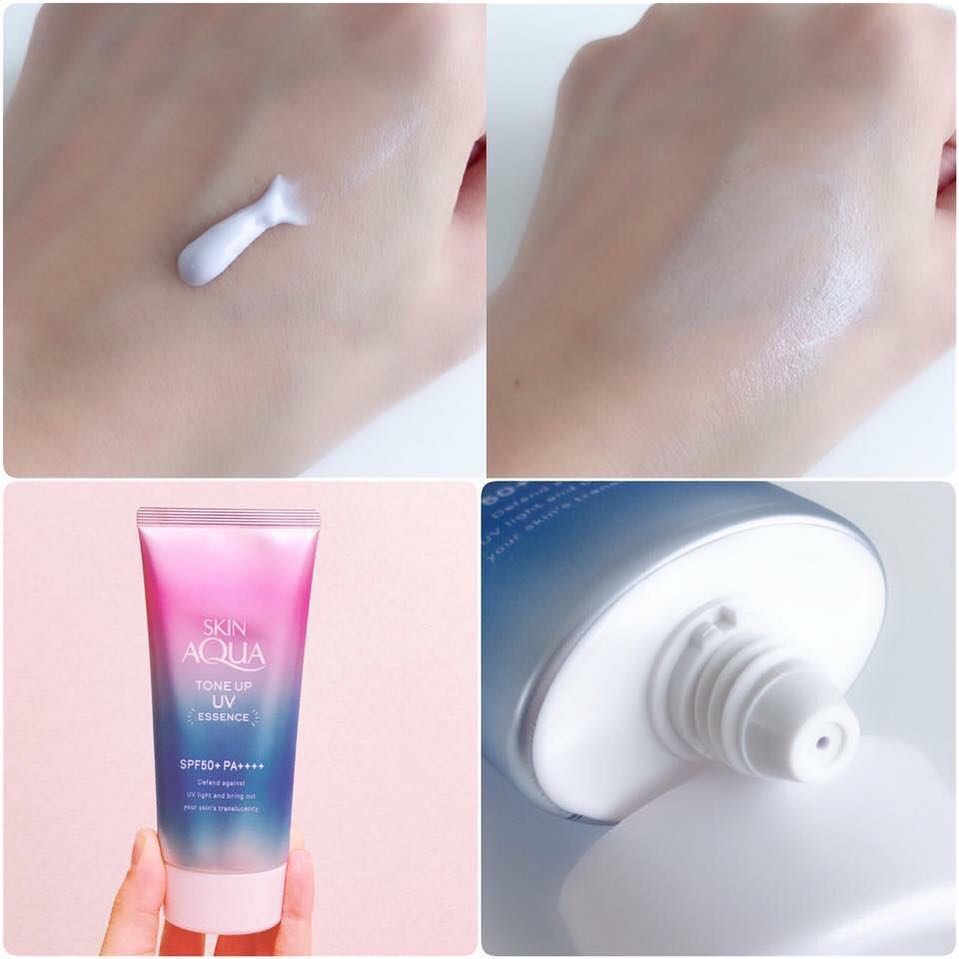 Review kem chống nắng nâng tone da Skin Aqua Tone Up UV Essence Nhật Bản Review kem chống nắng nâng tone da Skin Aqua Tone Up UV Essence Nhật Bản - Yêu Hàng Ngoại