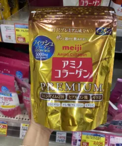 Bột Uống Bổ Sung Collagen Cao Cấp Meiji Amino Collagen Premium 5000mg – Túi 196g / 28 Ngày (Nhật Bản)