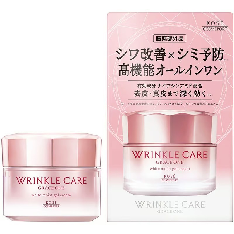 Kem dưỡng da chống lão hoá Kose Wrinkle Care Grace One 7 in 1 Nhật Bản Kem dưỡng da chống lão hoá Kose Wrinkle Care Grace One 7 in 1 Nhật Bản - Yêu Hàng Ngoại