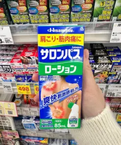 Dung Dịch Lăn Xoa Bóp Giảm Đau Vai Gáy Salonpas Lotion Hisamitsu – Chai 85ml (Nhật Bản)