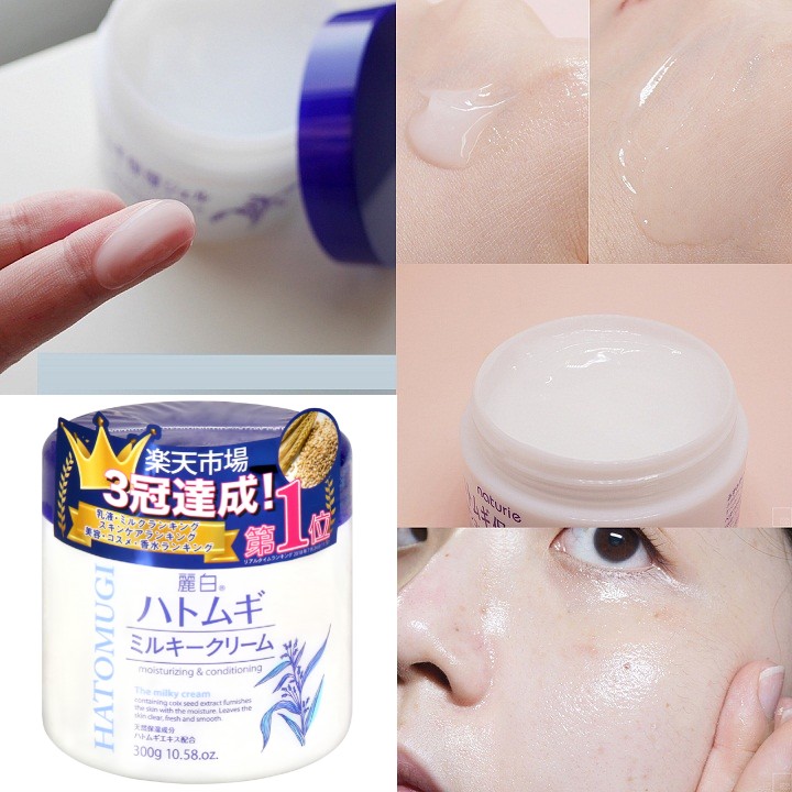 Kem dưỡng da Hatomugi Moisturizing & Conditioning The Milky Cream Kem dưỡng da Hatomugi Moisturizing & Conditioning The Milky Cream - Yêu Hàng Ngoại