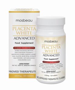 Viên uống hỗ trợ nám trắng da Mosbeau Placenta White Advanced Nhật Bản