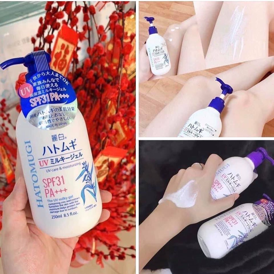 Đánh giá từ A-Z sữa dưỡng thể chống nắng Hatomugi hạt ý dĩ Đánh giá từ A-Z sữa dưỡng thể chống nắng Hatomugi hạt ý dĩ - Yêu Hàng Ngoại