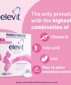 Vitamin bầu Elevit Hồng 100 viên Bayer cho giai đoạn chuẩn bị mang thai Vitamin bầu Elevit Hồng 100 viên Bayer cho giai đoạn chuẩn bị mang thai - Yêu Hàng Ngoại