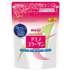 Collagen Meiji Amino Nhật Bản dạng bột màu hồng – mẫu mới