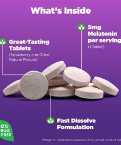 Viên Ngậm Hỗ Trợ Giấc Ngủ Natrol Melatonin 5mg Fast Dissolve – Hộp 250 Viên (Mỹ) Viên Ngậm Hỗ Trợ Giấc Ngủ Natrol Melatonin 5mg Fast Dissolve – Hộp 250 Viên (Mỹ) - Yêu Hàng Ngoại