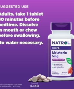 Viên Ngậm Hỗ Trợ Giấc Ngủ Natrol Melatonin 5mg Fast Dissolve – Hộp 250 Viên (Mỹ) Viên Ngậm Hỗ Trợ Giấc Ngủ Natrol Melatonin 5mg Fast Dissolve – Hộp 250 Viên (Mỹ) - Yêu Hàng Ngoại