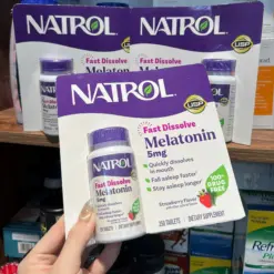 Viên Ngậm Hỗ Trợ Giấc Ngủ Natrol Melatonin 5mg Fast Dissolve – Hộp 250 Viên (Mỹ)
