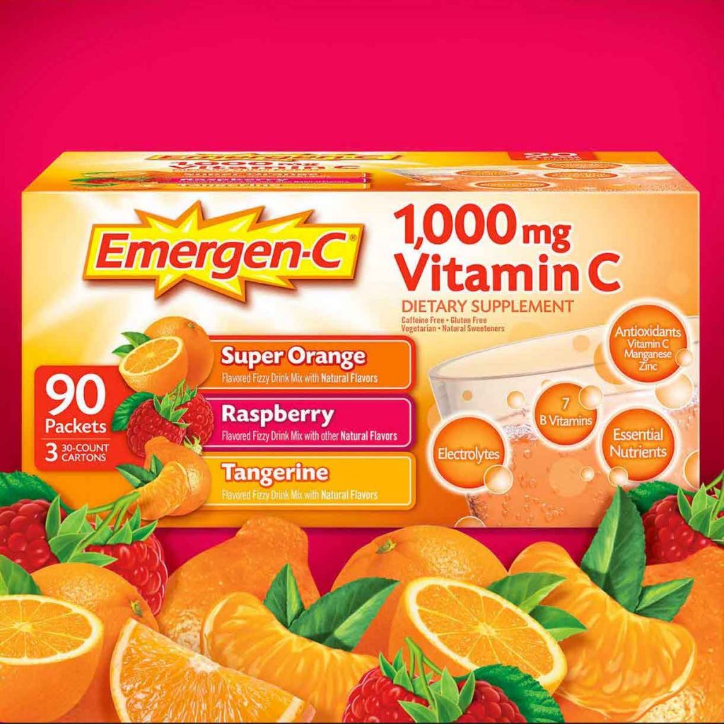 Bột sủi bổ sung Emergen – C 1000mg Vitamin C Bột sủi bổ sung Emergen – C 1000mg Vitamin C - Yêu Hàng Ngoại