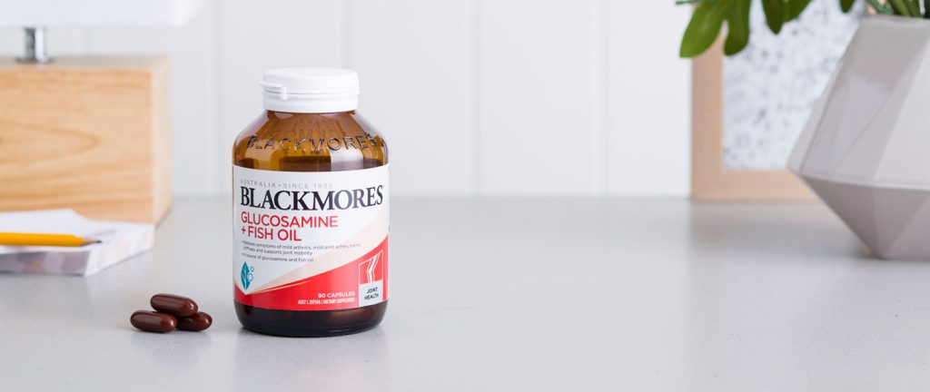 Viên uống bổ xương khớp Blackmores Glucosamine + Fish Oil Viên uống bổ xương khớp Blackmores Glucosamine + Fish Oil - Yêu Hàng Ngoại
