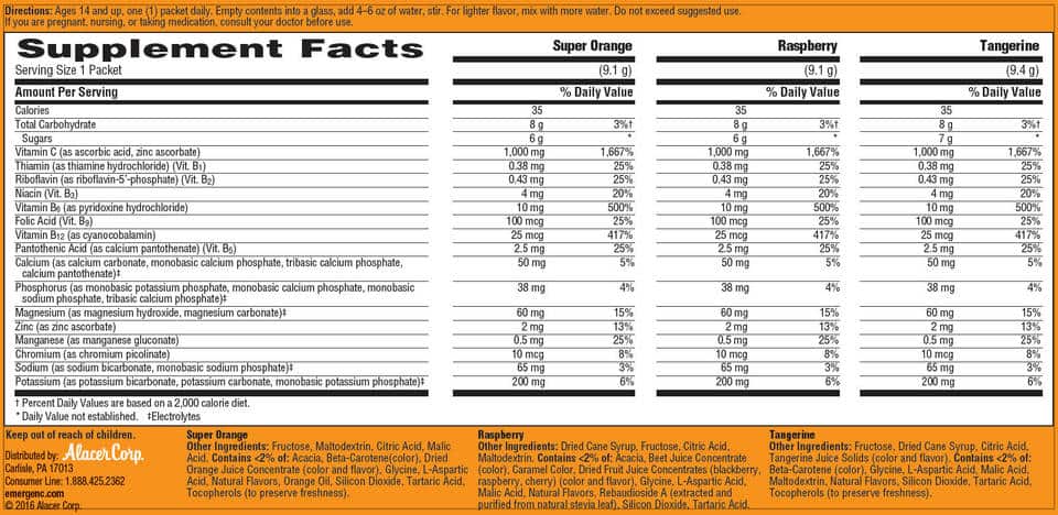 Bột sủi bổ sung Emergen – C 1000mg Vitamin C Bột sủi bổ sung Emergen – C 1000mg Vitamin C - Yêu Hàng Ngoại
