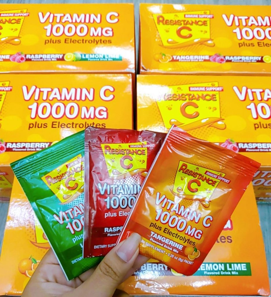 Bột sủi Resistance C Vitamin C 1000mg Plus Electrolytes Bột sủi Resistance C Vitamin C 1000mg Plus Electrolytes - Yêu Hàng Ngoại