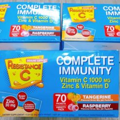 Bột sủi Resistance C vitamin C, ZINC & VITAMIN D Complete Immunity