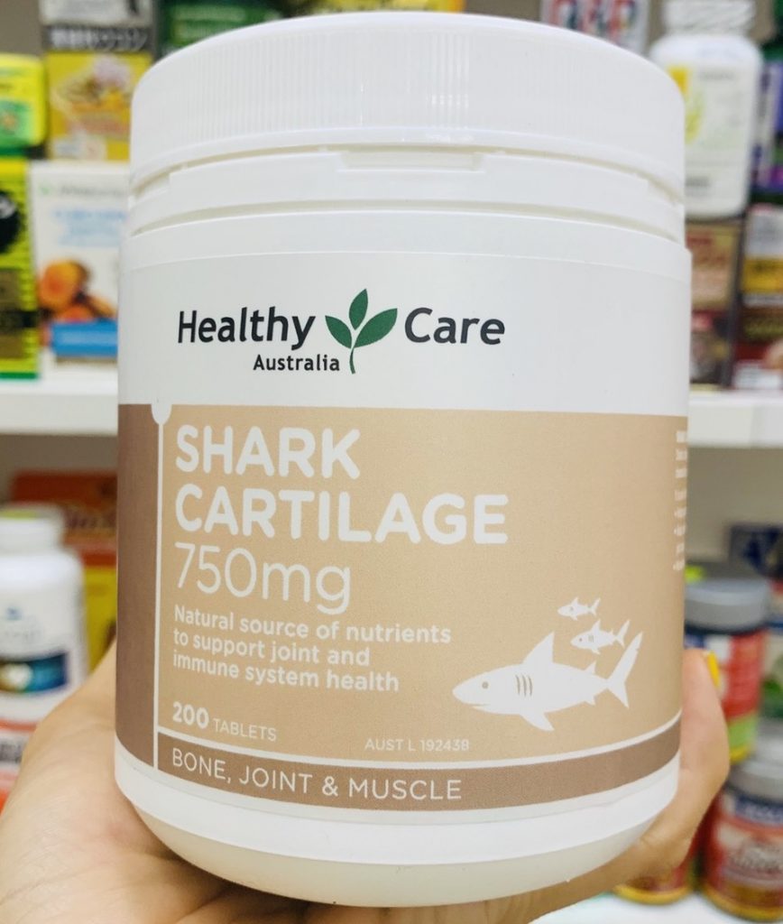 Sụn vi cá mập Healthy Care Shark Cartilage 750mg Sụn vi cá mập Healthy Care Shark Cartilage 750mg - Yêu Hàng Ngoại