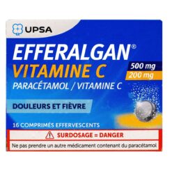 Viên uống sủi giảm đau hạ sốt Efferalgan Paracétamol Vitamin C