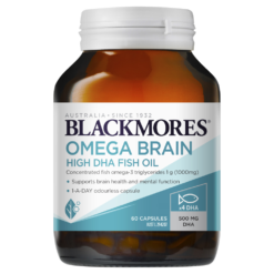 Viên uống bổ não Omega Blackmores Brain High DHA Fish Oil