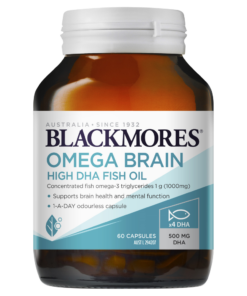 Viên uống bổ não Omega Blackmores Brain High DHA Fish Oil