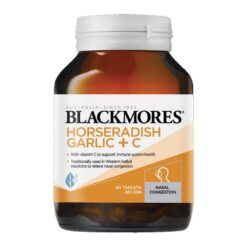 Viên uống Blackmores Horseradish Garlic + C trị ho, cảm lạnh, cúm và viêm mũi