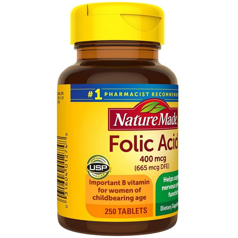Viên uống bổ sung Folic Acid 400mcg Nature Made Viên uống bổ sung Folic Acid 400mcg Nature Made - Yêu Hàng Ngoại