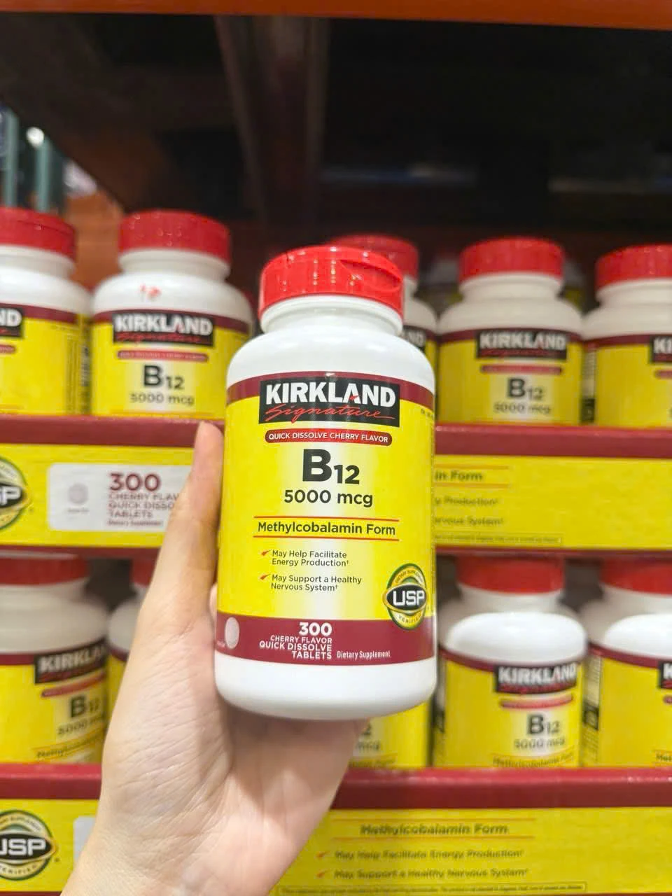 Viên Ngậm Bổ Sung Vitamin B12 Kirkland Signature 5000mcg – Hộp 300 Viên (Mỹ) Viên Ngậm Bổ Sung Vitamin B12 Kirkland Signature 5000mcg – Hộp 300 Viên (Mỹ)