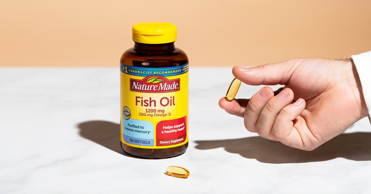 Viên uống dầu cá Nature Made Fish Oil 1200 mg 360 mg Omega-3 Viên uống dầu cá Nature Made Fish Oil 1200 mg 360 mg Omega-3 - Yêu Hàng Ngoại