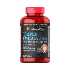 Viên uống bổ tim Puritan’s Pride Triple Omega 3-6-9 Fish & Flax Oils