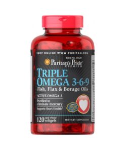 Viên uống bổ tim Puritan’s Pride Triple Omega 3-6-9 Fish & Flax Oils