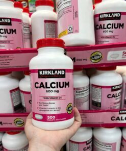 Viên uống bổ sung Canxi Kirkland Signature Calcium 600mg + D3 (Mỹ)