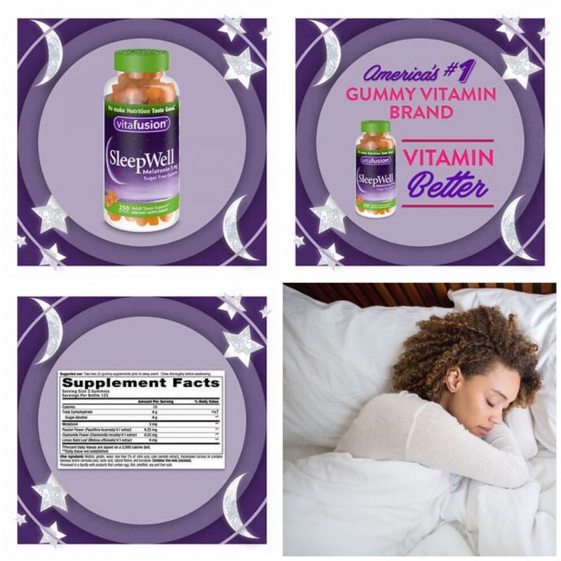 Kẹo dẻo hỗ trợ ngủ ngon Vitafusion Sleep Well Melatonin 3mg Kẹo dẻo hỗ trợ ngủ ngon Vitafusion Sleep Well Melatonin 3mg - Yêu Hàng Ngoại