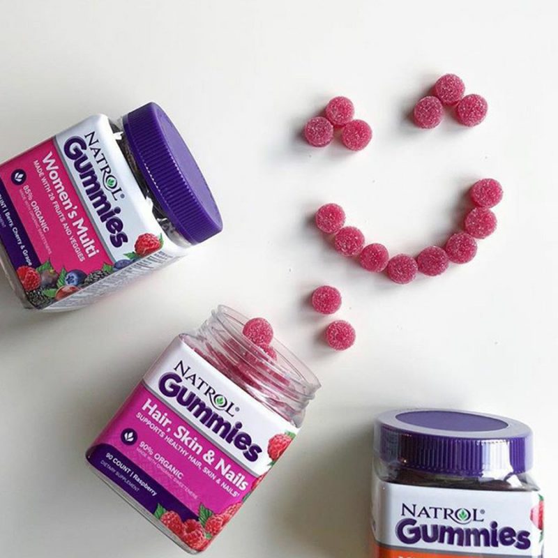 Kẹo dẻo đẹp da tóc móng Natrol Gummies Hair Skin & Nails - Yêu Hàng Ngoại