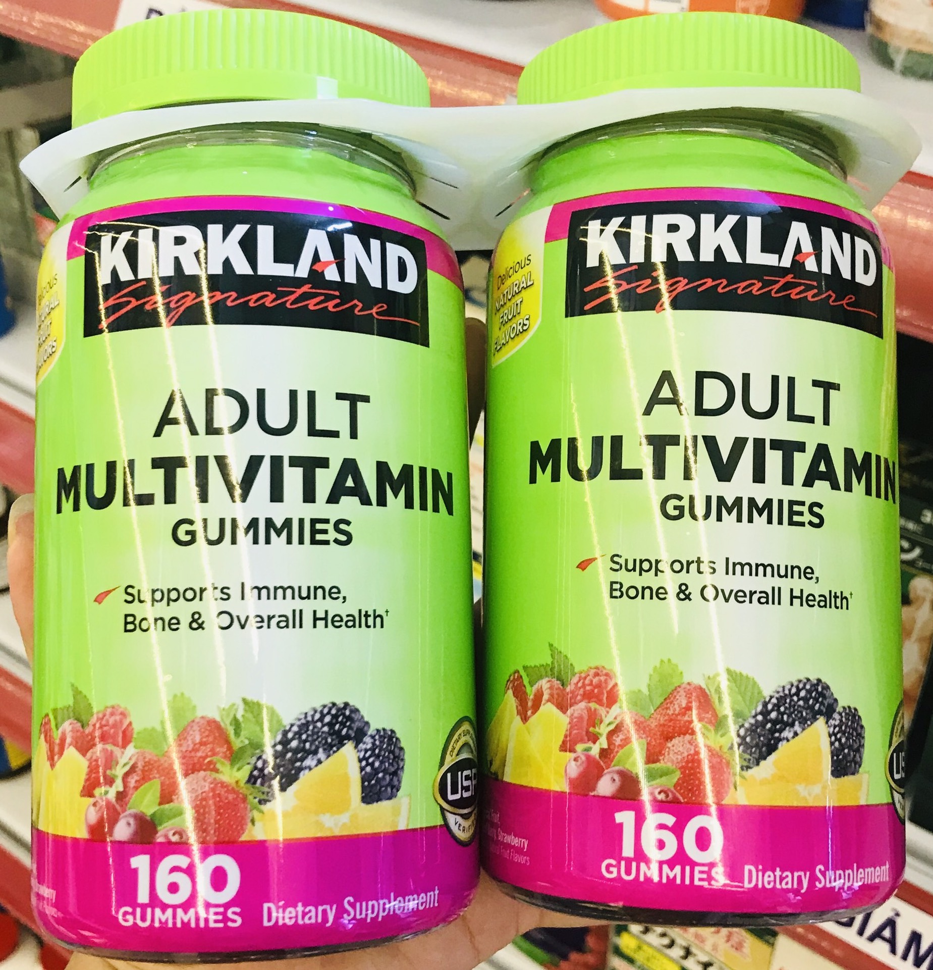 Kẹo dẻo bổ sung MultiVitamin Kirkland Signature Adult Gummies Kẹo dẻo bổ sung MultiVitamin Kirkland Signature Adult Gummies - Yêu Hàng Ngoại