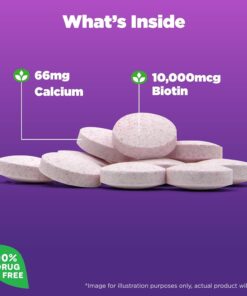 Alternative view of Viên uống mọc tóc Natrol Biotin Beauty 10000mcg
