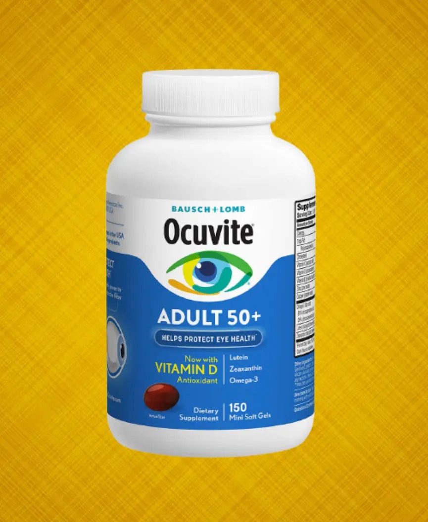 Viên uống bổ mắt Bausch + Lomb Ocuvite Adult 50+ dành cho người lớn tuổi Viên uống bổ mắt Bausch + Lomb Ocuvite Adult 50+ dành cho người lớn tuổi - Yêu Hàng Ngoại