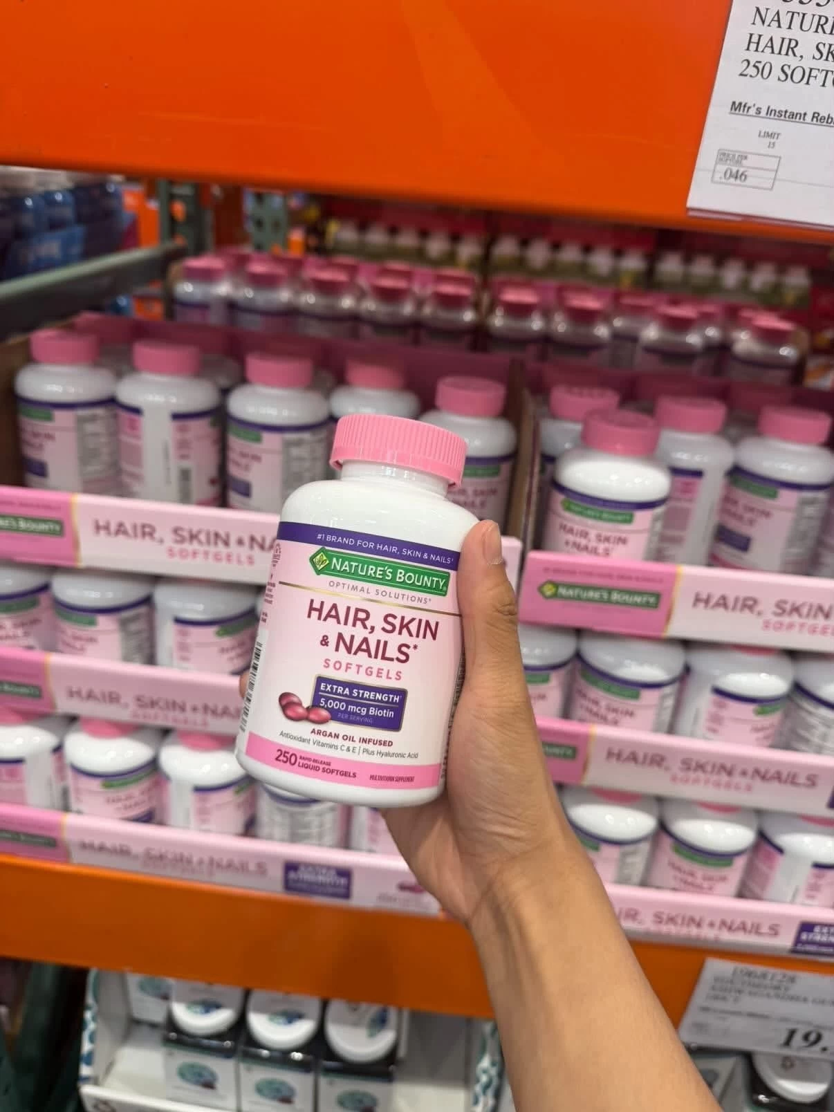 Viên Uống Đẹp Da, Móng, Tóc Nature's Bounty Hair Skin & Nails 5000mcg (250 Viên) – Mỹ Viên Uống Đẹp Da, Móng, Tóc Nature's Bounty Hair Skin & Nails 5000mcg (250 Viên) – Mỹ - Yêu Hàng Ngoại