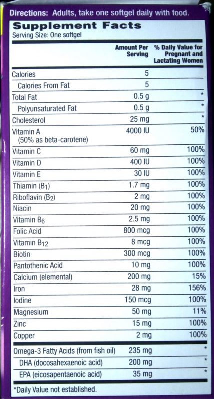 Vitamin cho bà bầu One A Day Prenatal DHA, Folic Acid & Iron Vitamin cho bà bầu One A Day Prenatal DHA, Folic Acid & Iron - Yêu Hàng Ngoại