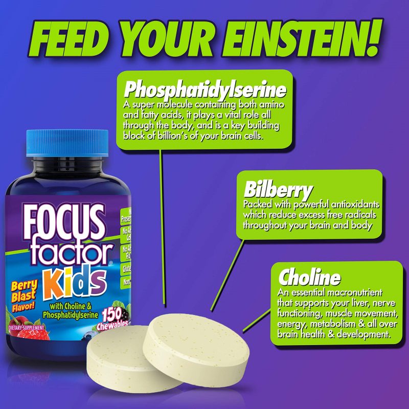 Kẹo nhai phát triển trí não cho bé Focus Factor Kids Kẹo nhai phát triển trí não cho bé Focus Factor Kids - Yêu Hàng Ngoại