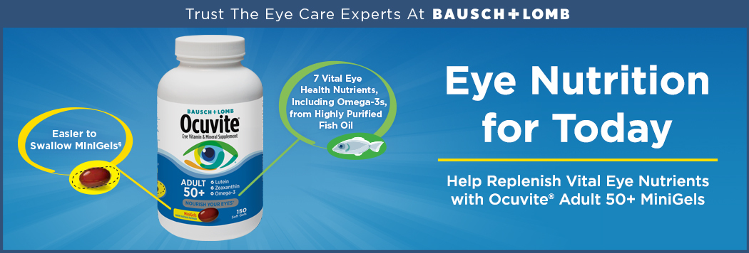 Viên uống bổ mắt Bausch + Lomb Ocuvite Adult 50+ dành cho người lớn tuổi Viên uống bổ mắt Bausch + Lomb Ocuvite Adult 50+ dành cho người lớn tuổi - Yêu Hàng Ngoại