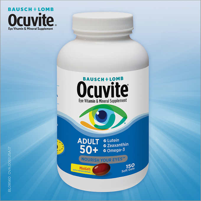 Viên uống bổ mắt Bausch + Lomb Ocuvite Adult 50+ dành cho người lớn tuổi Viên uống bổ mắt Bausch + Lomb Ocuvite Adult 50+ dành cho người lớn tuổi - Yêu Hàng Ngoại