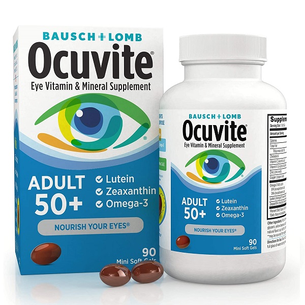 Viên uống bổ mắt Bausch + Lomb Ocuvite Adult 50+ dành cho người lớn tuổi Viên uống bổ mắt Bausch + Lomb Ocuvite Adult 50+ dành cho người lớn tuổi - Yêu Hàng Ngoại